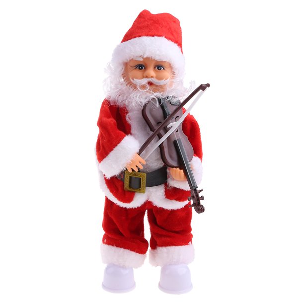 Divertido juego eléctrico el violín Papá Noel juguete de plástico alivia el aburrimiento