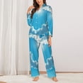 thumbnail image 2 of Balery Heart Shaped Cloud Pattern Pajama Sets for Women Long Sleeve 2 Piece Sleepwear Loungewear Sets Soft PJ's with Pockets Long Sleeve Comfy Pj Sets-X-Large, 2 of 7
