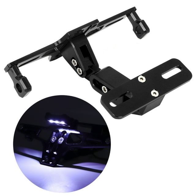 License Plate, Black Frame, Aluminum Alloy No Drilling Or Welding Required High Strength For Autocycle Scooter