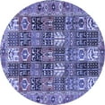 thumbnail image 1 of Ahgly Company Machine Washable Indoor Round Persian Blue Traditional Area Rugs, 3' Round, 1 of 4