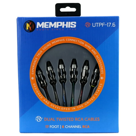 Memphis Audio UTPF-17.6 17 ft. 6-Channel RCA Interconnect Cable