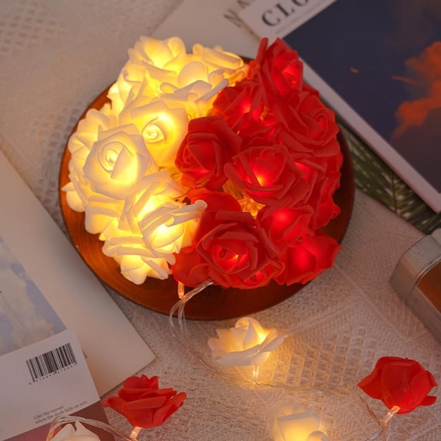 Cadena de Luces LED CAIROYAR Rosas para Decoración de Dormitorio