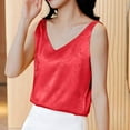 thumbnail image 2 of Uaswgudfs Silk Satin Tank Tops for Women Deep V Neck Sleeveless Camisole Tops 2025 Summer Casual Loose Short Blouses, 2 of 4