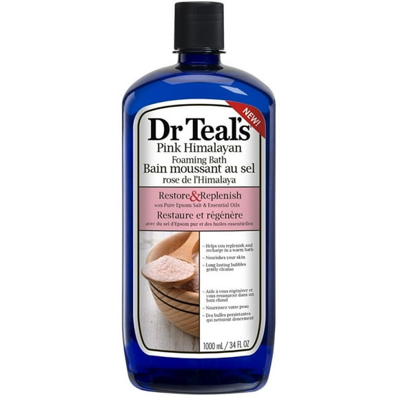 Dr Teal's Foaming Bath, Pink Himalayan 34 oz (Pack of 4)