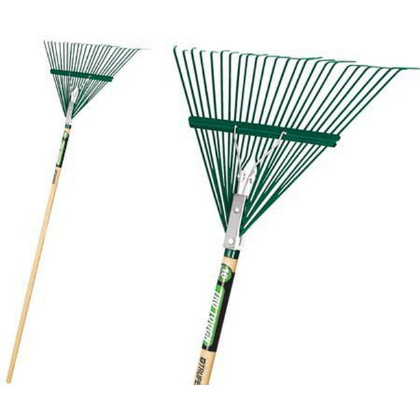 TruTough Steel Leaf Rake With Wood Handle