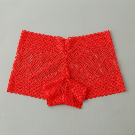 DondPO Womens Underwear Panties for Women Women s Bikini Panty Lace Trim 4 Colors Comfy Sexy Underwear Lingerie for Women Seamless Underwear Cotton Underwear Red M