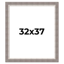 32x37 Frame Grey Real Wood Picture Frame Width 2.75 Inches | Interior Frame Depth 0.5 Inches |