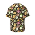 thumbnail image 6 of Lsque Fruits print Men's Cuban Collar Short Sleeve Shirt Summer Beachwear Casual Button Down Fashionable Vacation Leisure Shirt-4X-Large, 6 of 7