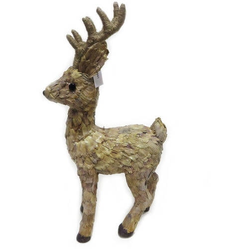 Holiday Time Christmas Decor 12" Natural Deer Table Decor