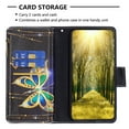 thumbnail image 3 of Allytech Wallet Case Compatible with iPhone 14 Pro (6.1 inch) 2022, 9 Card Holder & Zipper Pocket PU Leather Anti-Shock Kickstand Case with Hand Strap for iPhone 14 Pro 5G, Big Gold Butterfly, 3 of 7