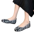 thumbnail image 3 of TOWED22 Ballerines Pliables Brillantes Confortables pour Femmes (Blanc, 8), 3 of 5