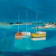 thumbnail image 2 of Grossi, Anne-Marie 15x15 White Modern Wood Framed Museum Art Print Titled - Bateaux, 2 of 4