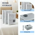 thumbnail image 2 of Cordless Travel Vacuum Bag Set with Rechargeable Air Pump - Luggage/Suitcase Compression, Space Saver for Clothes Storage, 2 of 8