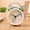 Blue, variant on Retro Desk Clock, 4in(10.16cm) Small Flower Pattern Round Table Alarm Clock, Cute Silent Non-Ticking Battery Operated Clock for Bedroom Living Room Office