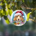 thumbnail image 5 of Personalized Dog Ornament Pet Ornament for Christmas Tree 3 Round Ceramic Printed in USA Choose From 200 Breeds Dog Mom Dog Dad Xmas Decoration D/ Christmas Dog Pendant A, 5 of 6