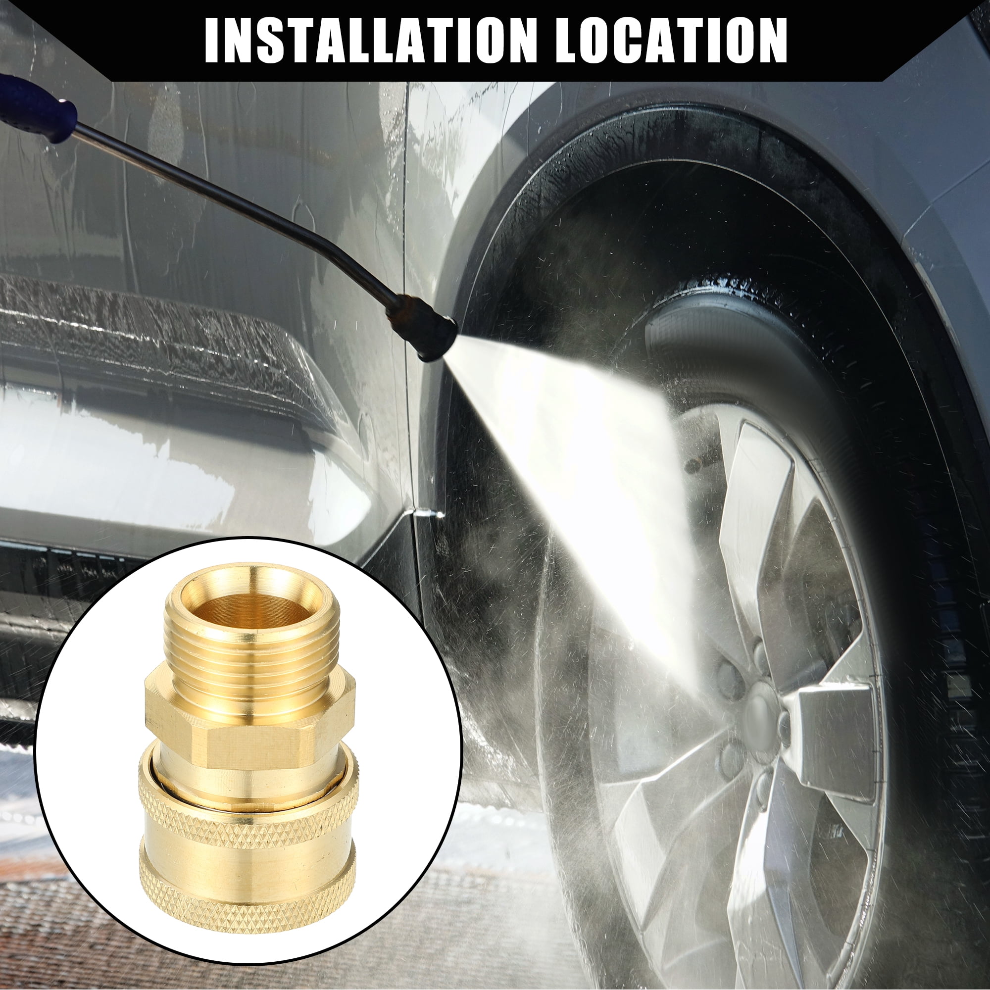 Unique Bargains Pressure Washer Coupler / Outer Female Washer Gun Adapter Universal
