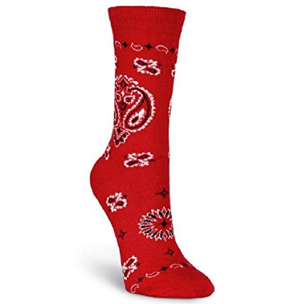 women's red crew socks