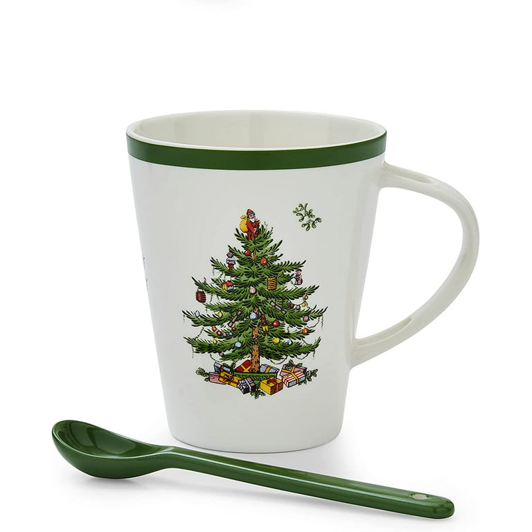 Christmas Coffee Mugs - Spode Christmas Tree Set of 4 Mugs