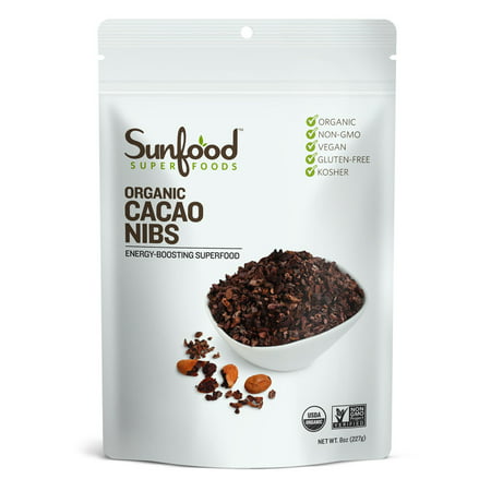 Sunfood Superfoods Organic Cacao Nibs, 8.0 Oz