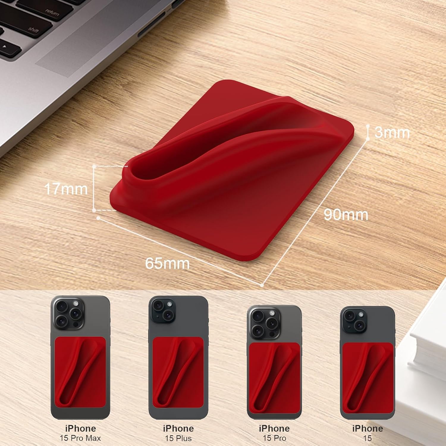 Universal Lip Gloss Holder Cover - Red