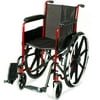 Wheelchair 16" Fixed Arm Swingaway Footrest Black Standard Adult 1/EA