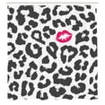 thumbnail image 3 of Ambesonne Savannah Shower Curtain, Cheetah Leopard Kiss Print, 69"Wx75"L, Charcoal Grey and Pink, 3 of 5