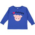 thumbnail image 3 of Inktastic I Love Piggies with Cute Pig Boys or Girls Long Sleeve Toddler T-Shirt, 3 of 5