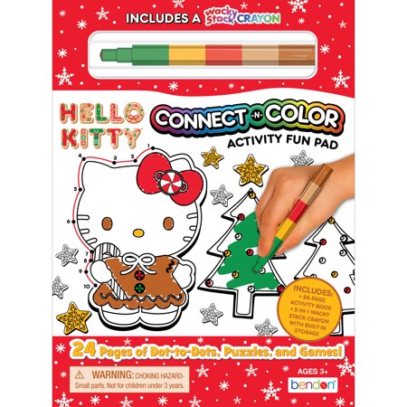 Hello Kitty 24-page Connect & Color Book with 5 Crayons