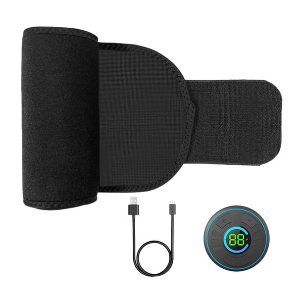Cinturón moldeador estimulador ABS, masajeador portátil para adultos, músculos abdominales ajustables 10 modos circulares