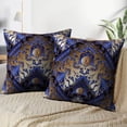thumbnail image 3 of LALILO Throw Pillow Covers Line Vintage Victorian Ornamental Lace Cushion Cover 18" x 18", 2 Pack, 3 of 6