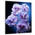thumbnail image 2 of Designart "Purple Flowers Pansies Black" Floral Metal Wall Art Prints, 2 of 5