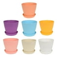 thumbnail image 3 of 5PCS Colourful Small Plastic Flower Pot Succulent Plant Flowerpot Home Decor, 3 of 12