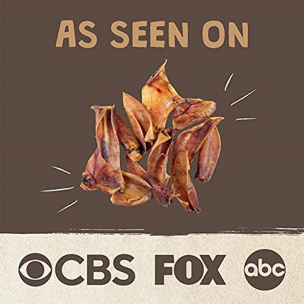 Mighty Paw Half Pig Ears for Dogs, All Natural Dried Single Ingredient Dog Treats (12 Pack)