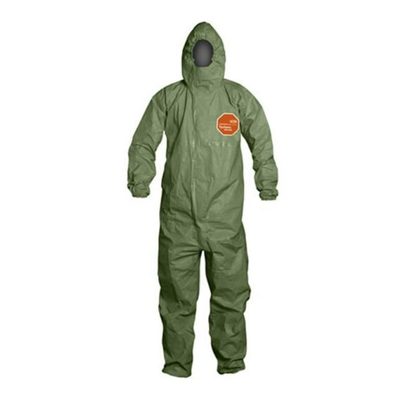 Dupont Coveralls,3XL,Grn,Tychem 2000 SFR,PK4 QS127TGR3X000400