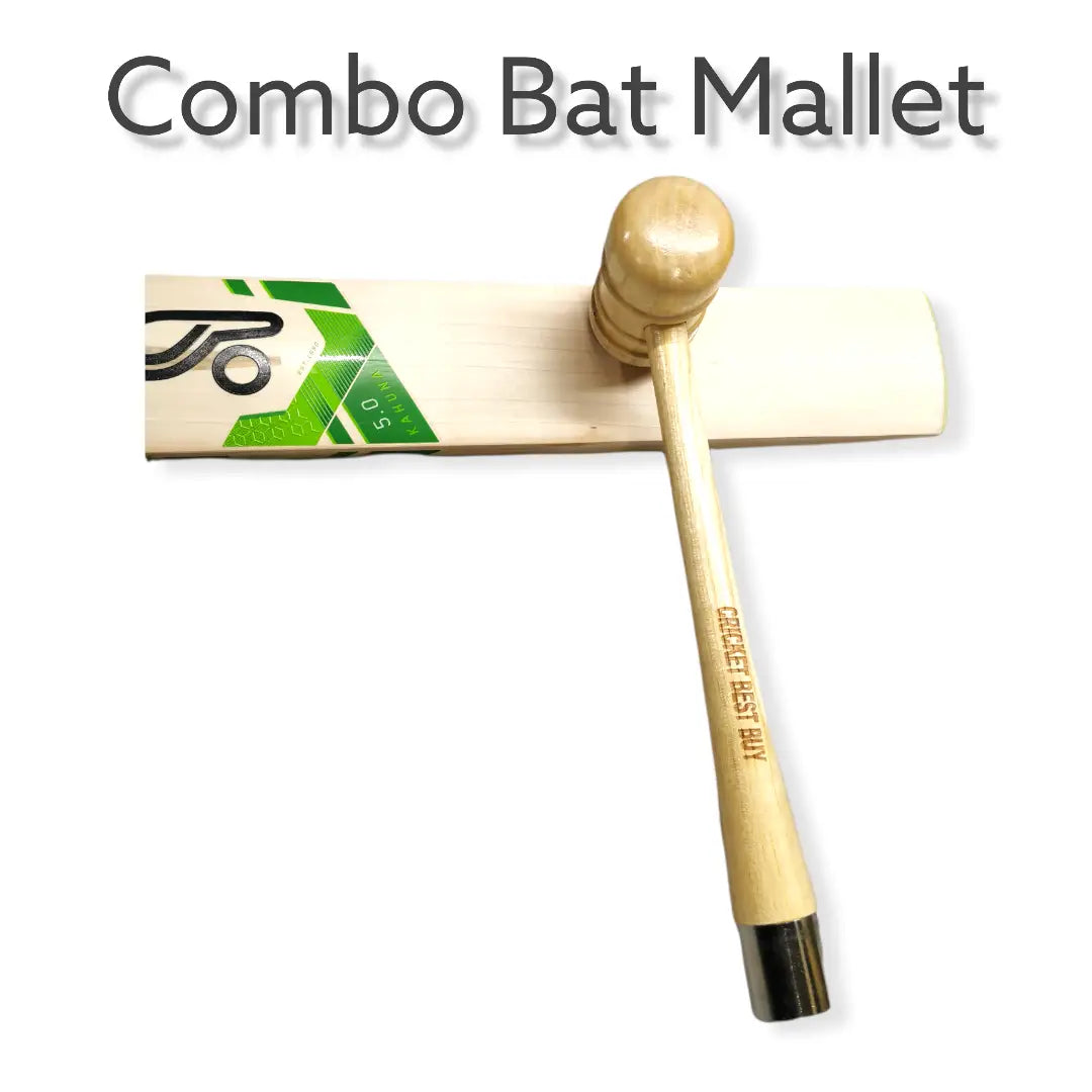 Bratla Cricket Bat Mallet and Cone Combo Hammer Wooden Knocking Applying Rubber Grip, One Size