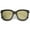 Black-Gold / Gold Mirror, variant on sunglassLA Unisex Modern Horn Rimmed Metal Temple Square Mirror Flat Lens Cat Eye Sunglasses 54mm (Black-Gold / Orange Mirror) - 54mm