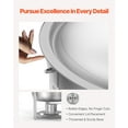 thumbnail image 5 of 2-Pack Round Chafing Dish Buffet Set, 5 Qt Full-Size Pan, Stainless Steel & Silver, 5 of 11