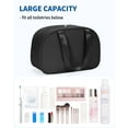thumbnail image 6 of Cosmetic Bag for Women Water Resistant Hanging Travel Toiletry Pouch with Handle and Multiple Pockets Makeup Organizer, Black, 6 of 7