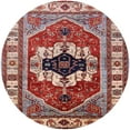 thumbnail image 1 of Ahgly Company Machine Washable Indoor Round Industrial Modern Tomato Red Area Rugs, 5' Round, 1 of 7