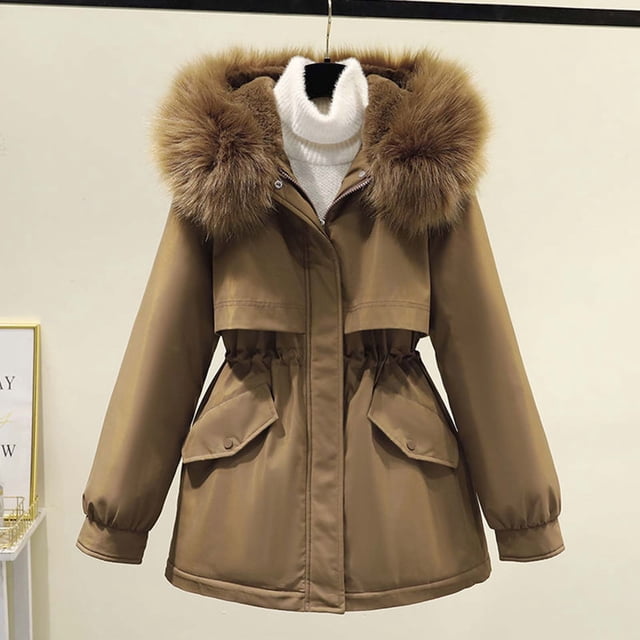 LOVZFMLL Jackets for Women's Loose Winter And Thick Insulation Work Attire Overcoming Cotton Jacket