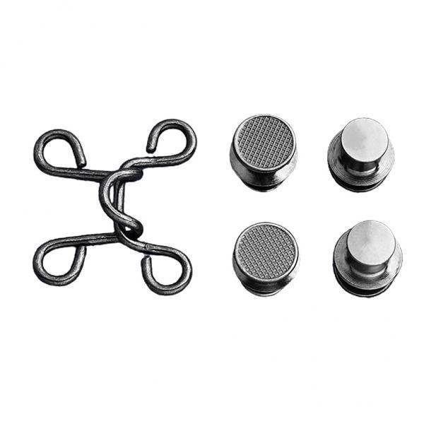 2x4 Juegos de Ajuste de Hebilla de Cintura, Botón de Repuesto para Pantalones , Botón Instantáneo Reutilizable Sin Clavo para Pantalones, Pant Gloria Hebilla de cintura sin clavos