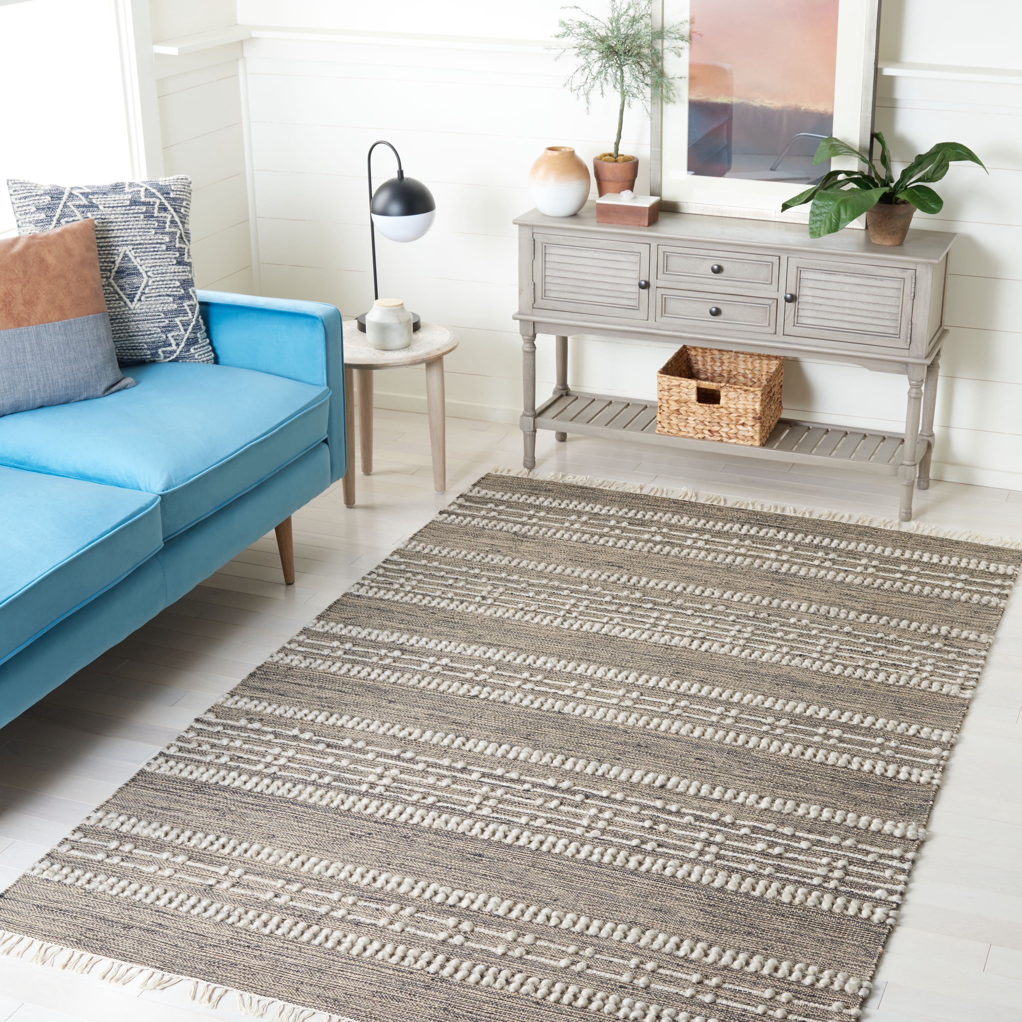 SAFAVIEH Natural Fiber Sylvester Striped Area Rug, Natural/Beige, 5' x 8'