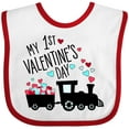 thumbnail image 3 of Inktastic My First Valentines Day Train Boys or Girls Baby Bib, 3 of 4
