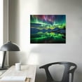 thumbnail image 3 of ARISTURING Northern Lights Posters Northern Lights Pictures Canvas Wall Art Aurora Borealis Over Lake in Norway Wall Art Paintings Canvas Wall Decor Home Decor Living Room Decor Aesthetic, 3 of 4