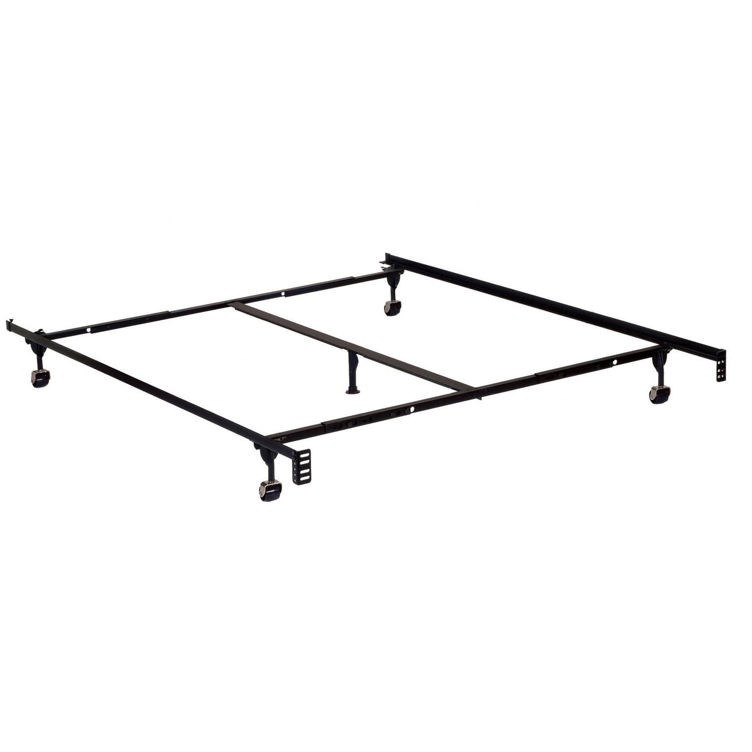 MiBasics Hagemen Metal Adjustable Bed Frame Full/Queen Black