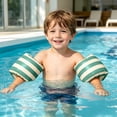 thumbnail image 4 of 2pcs Anti-Leak Inflatable Swimming Arm Floaties with Double Air Chambers, Roll Up Water Sleeves Arm Bands, Safe Swim Training Aid for Pool, Beach, Water Activities & Summer Outdoor Fun, Green, 4 of 7
