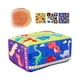thumbnail image 2 of Caja de pañuelos para bebé, juguete sensorial para arrastrar y soltar, caja de pañuelos para bebé, juguete sensorial colorido para motor. Dinosaurio, 2 of 9