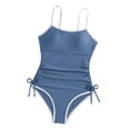 thumbnail image 2 of 1 Piece Girls Swimsuit Ruched Swimming Suits Quick Dry Summer Swimwear with Padding Girls Swim Suit 13-14 Years, 2 of 9