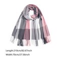 thumbnail image 7 of LEKODE Plaid Scarf for Women Long Scarves for Women Shawl Wraps for Women Poncho Womens Lady Scarf Women's Shawl Women's Poncho Pink One Size, 7 of 7