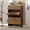 Walnut, variant on Rustic Farmhouse Shoe Cabinet with 2 Flip Drawers & 2 Storage Drawers, Slim MDF